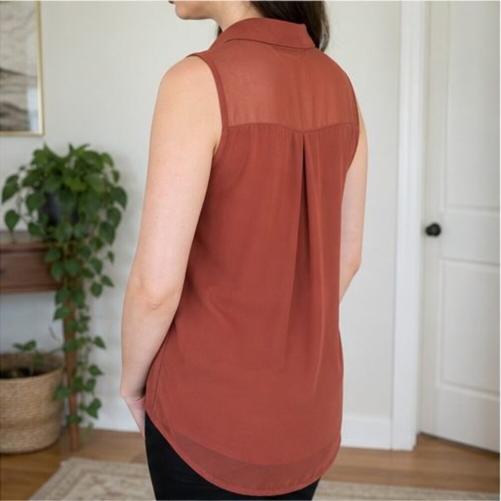 Rust Ruffle Blouse - Picture 3 of 6